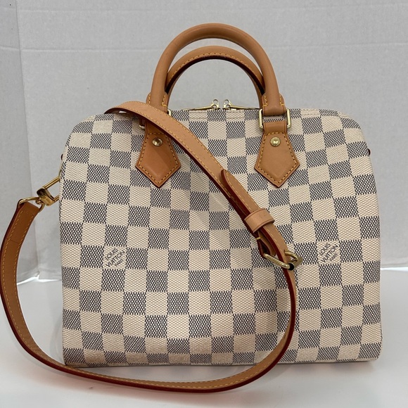 Louis Vuitton Handbags - Louis Vuitton Speedy Bandouliere 25 Damier Azur